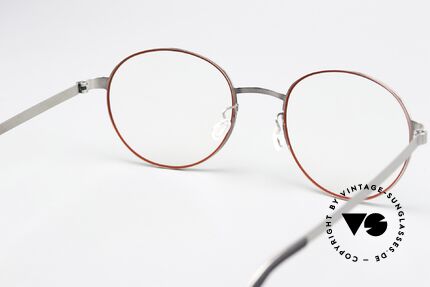 Lindberg 9615 Strip Titanium Sehr Weibliche Pantobrille, die orig. DEMOgläser können beliebig getauscht werden, Passend für Damen