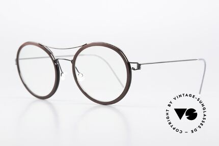 Lindberg Camilla Air Titan Rim Damenbrille In Schöner Farbe, markant veredelte Air Titanium Version mit Azetat-Rand, Passend für Damen