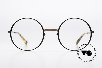 Mykita Vilde Runde Brille Shiny Copper Black, runde Brille der Lite-Kollektion; 2013-2015 gefertigt, Passend für Damen