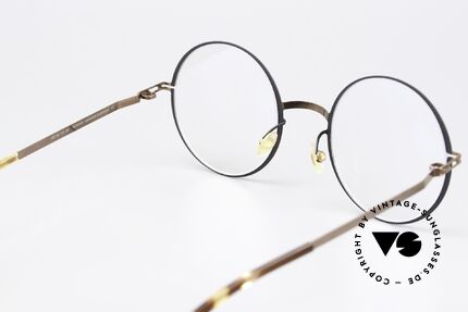 Mykita Vilde Runde Brille Shiny Copper Black, die Fassung ist beliebig verglasbar (optisch / Sonne), Passend für Damen