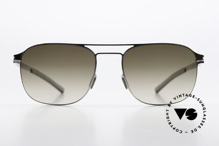 Mykita Paco Sonnenbrille In Shiny Silver, Herren-Sonnenbrille NO1 Collection (2018 gefertigt), Passend für Herren