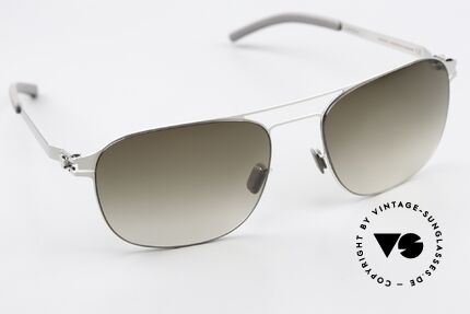 Mykita Paco Sonnenbrille In Shiny Silver, ungetragenes Modell mit original Mykita Verpackung, Passend für Herren