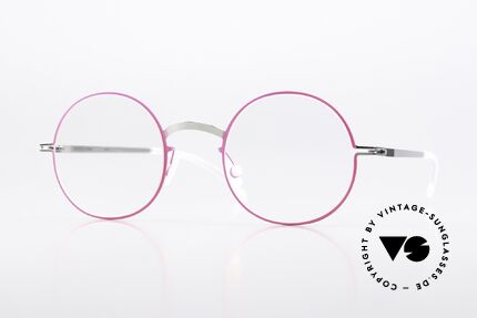 Mykita Sigur Damenbrille Silver Neon Pink, Mykita Brille, Modell Sigur, Größe 46-21, Color 151, Passend für Damen