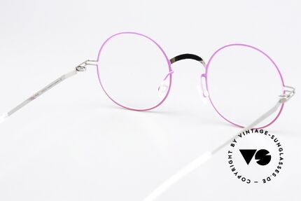 Mykita Sigur Damenbrille Silver Neon Pink, die Fassung ist beliebig verglasbar (optisch / Sonne), Passend für Damen