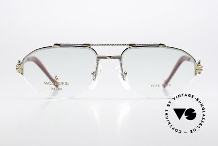 Machiavelli 24-60 80er Brille Palladium Gold, Kollektion benannt nach dem italienischen Philosophen, Passend für Herren