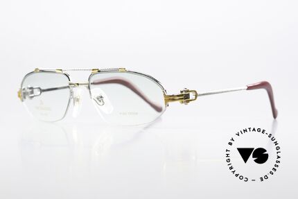 Machiavelli 25-60 Herrenbrille Palladium Gold, ein wirklich exzentrisches und opulentes Brillengestell, Passend für Herren