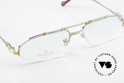 Machiavelli 25-60 Herrenbrille Palladium Gold, halb rahmenlos (Nylor-Brille) & entspechend komfortabel, Passend für Herren