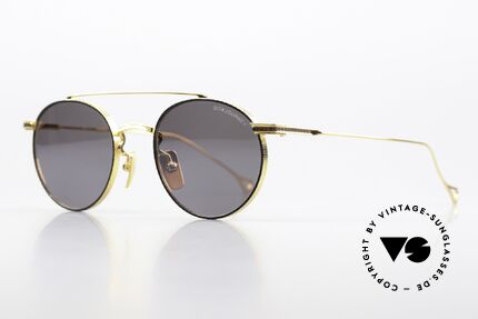 DITA Journey Super Leichte Titan Brille, ein sehr klassisches Modell in schwarz & gold-plated, Passend für Herren